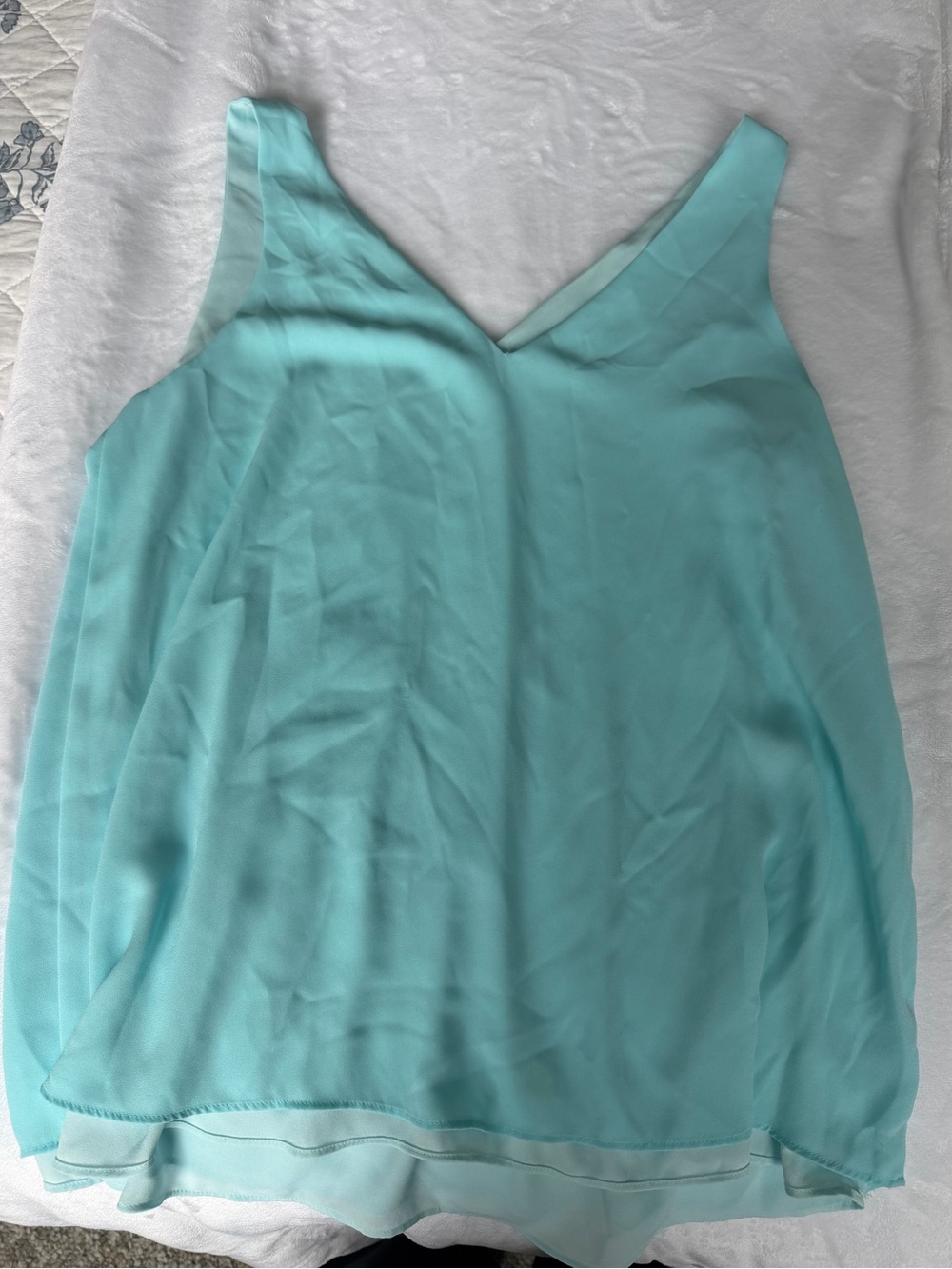 Lilly Pulitzer Light Aqua V-Neck blouse Tank Top - Women